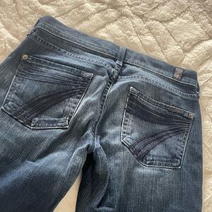 7 For All Mankind Dark Blue Boot Cut Jeans